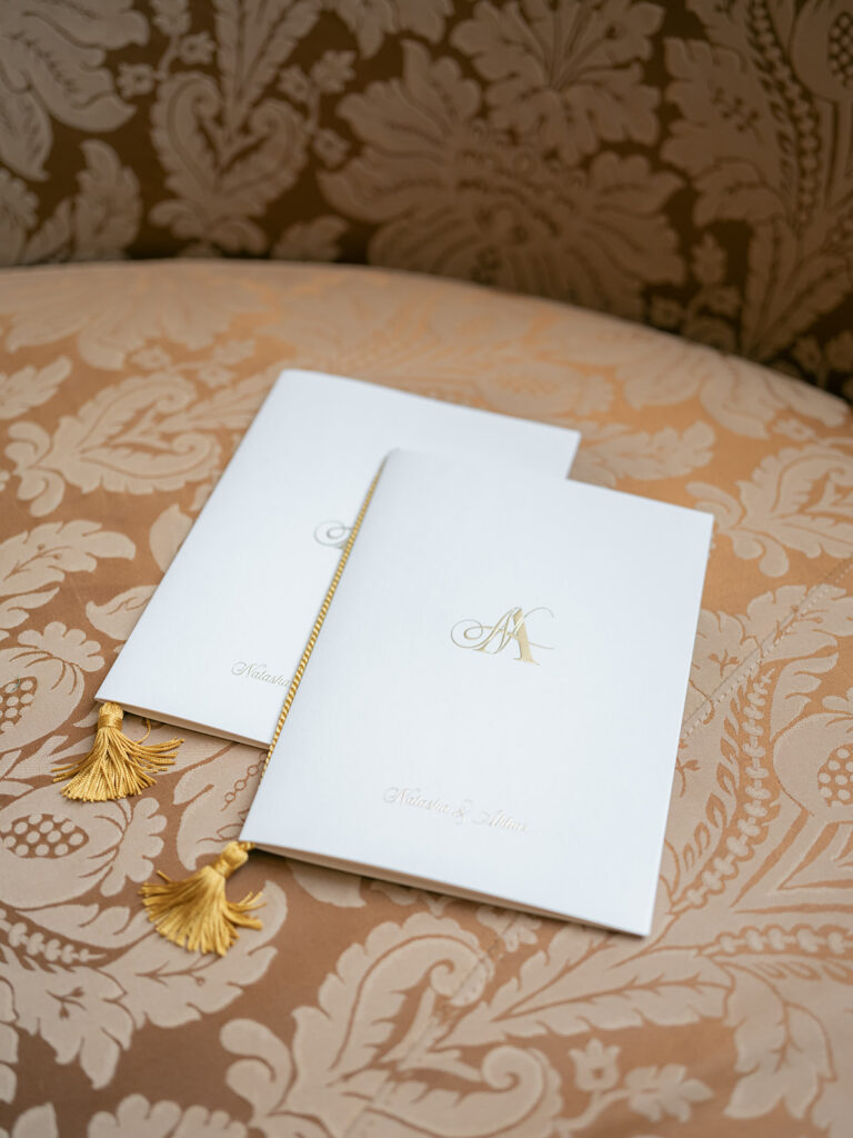 Wedding guest cards in Ritz Paris