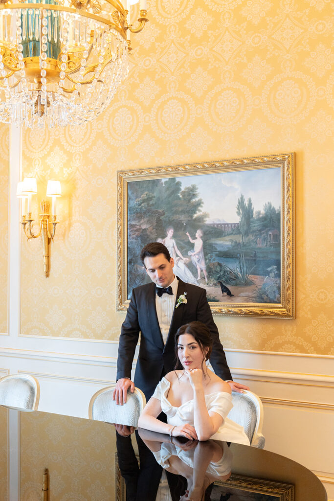 Married couple at Shangri La Paris